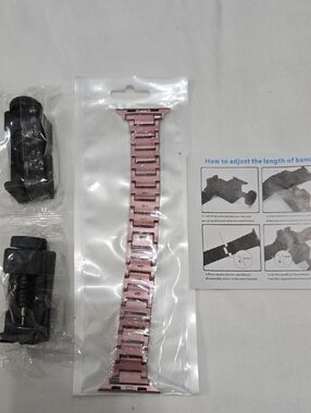 Replacement Rose Gold Metal Watch Band for Wearable Smartwatches